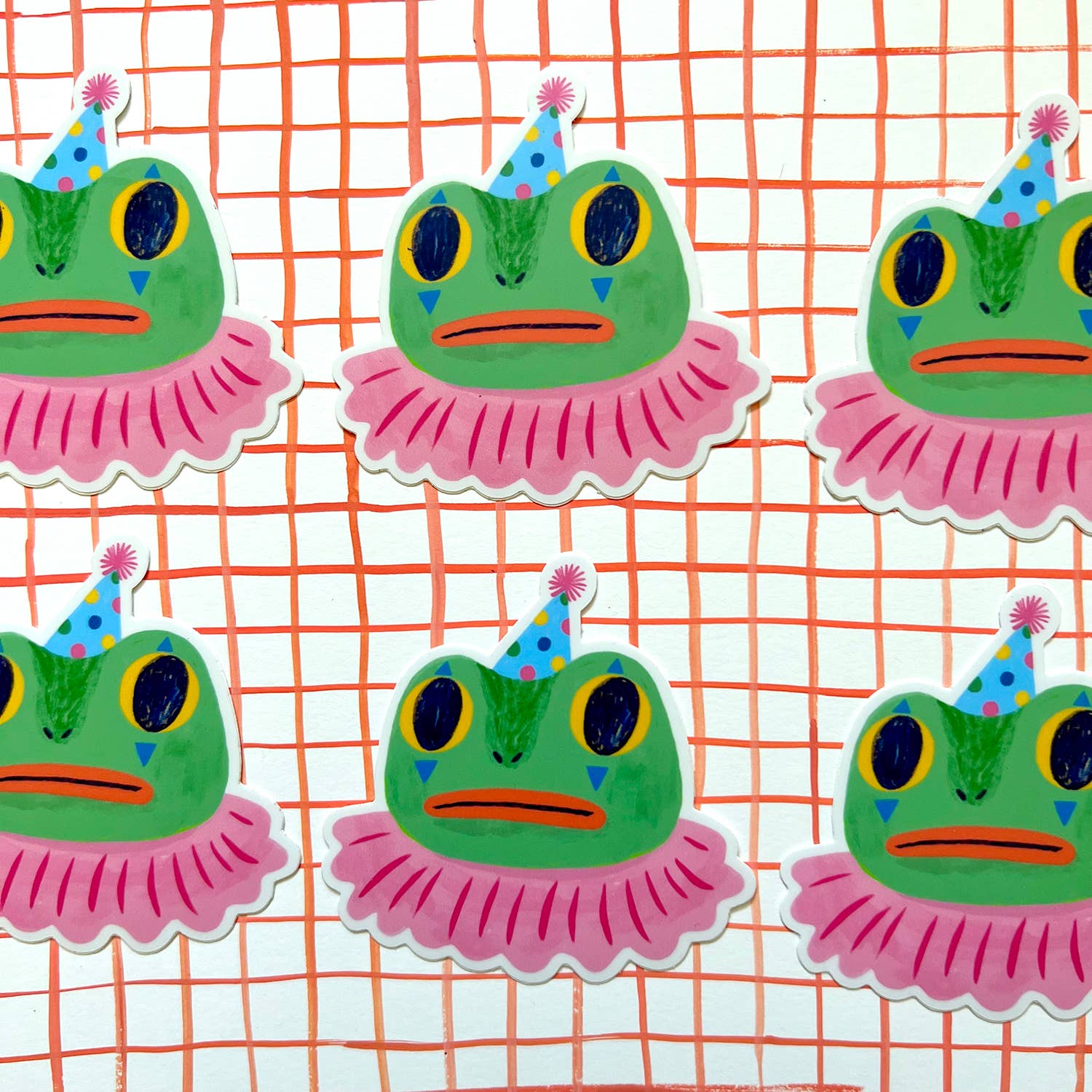 Tigersheep Friends - Vinyl Sticker: Clown Frog
