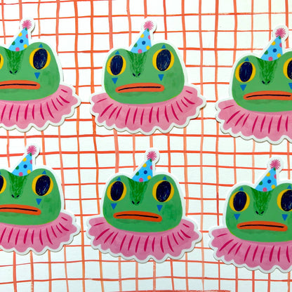 Tigersheep Friends - Vinyl Sticker: Clown Frog