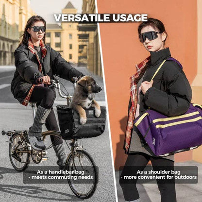 ROCKBROS - Folding Bike Handlebar Bag Basket Bag - 16L