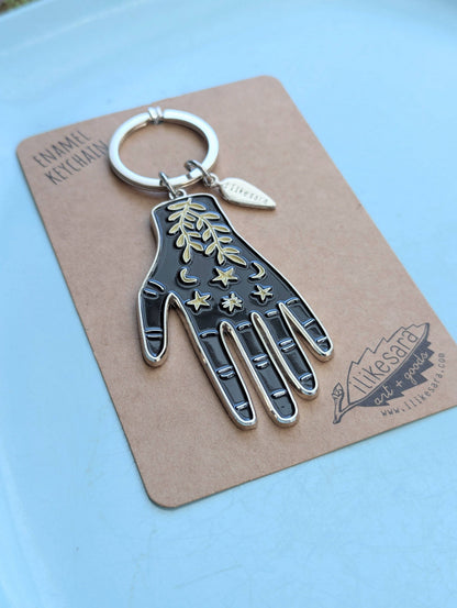 ilikesara | art + goods - Metal enamel keychain / bag charm | hand maker