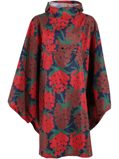 Danefae København - Danepackit Rain Poncho Dark Red MAXIBERRY