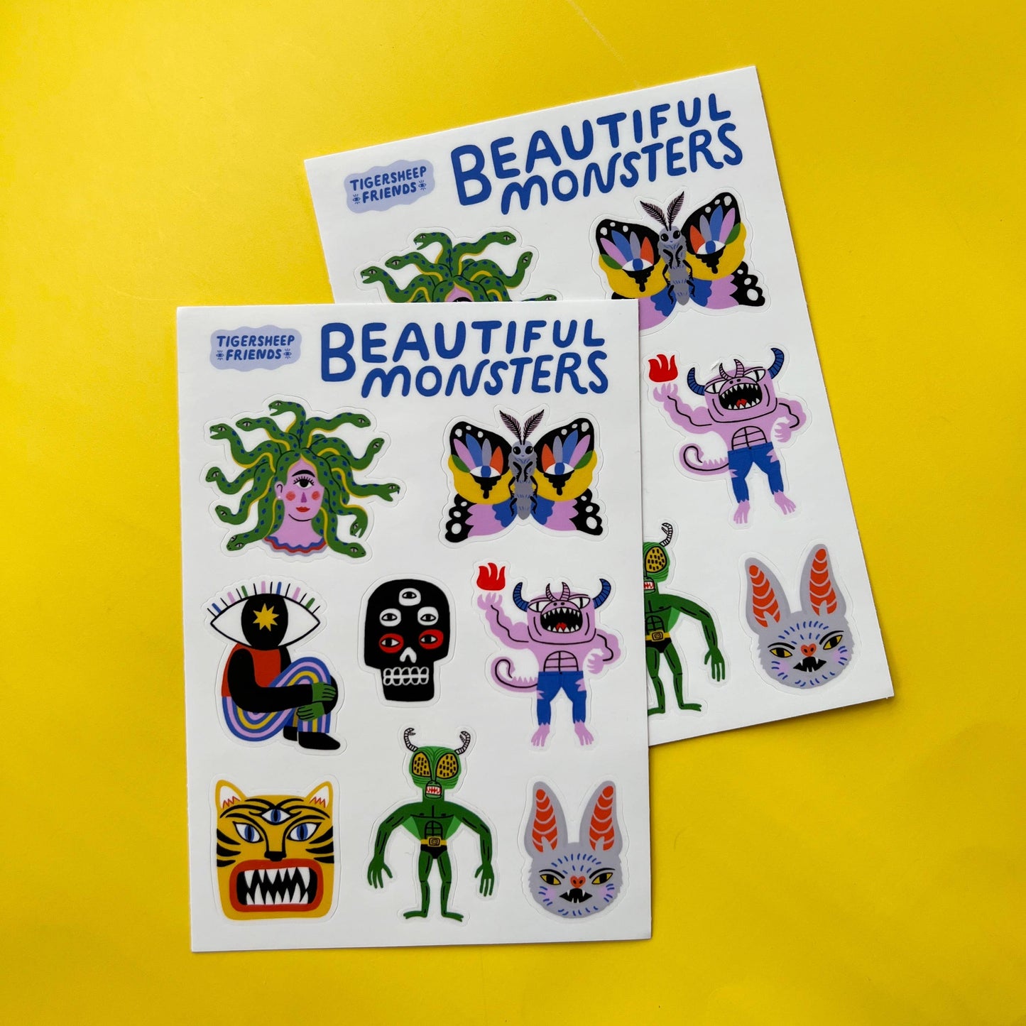 Tigersheep Friends - Vinyl Sticker Sheet: Beautiful Monsters