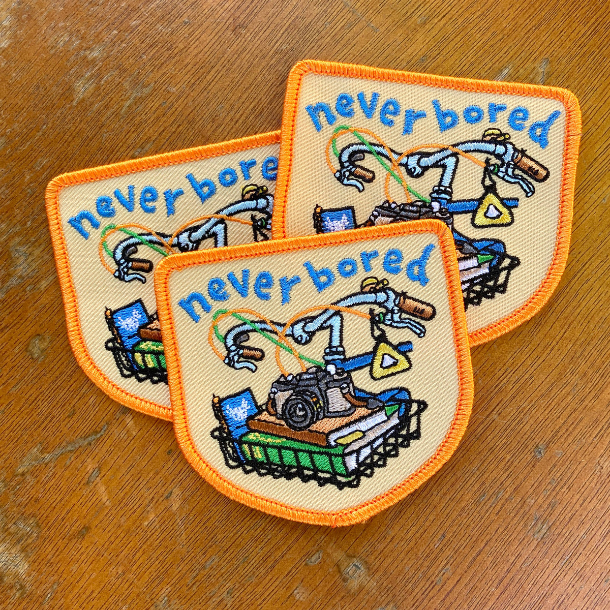 Nomad Patches - Never Bored Embroidered Patch