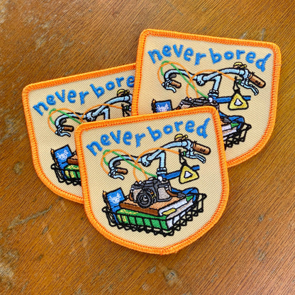 Nomad Patches - Never Bored Embroidered Patch