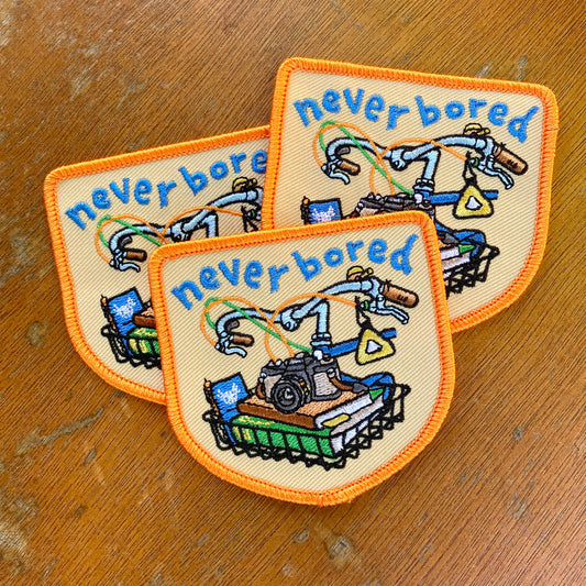 Nomad Patches - Never Bored Embroidered Patch
