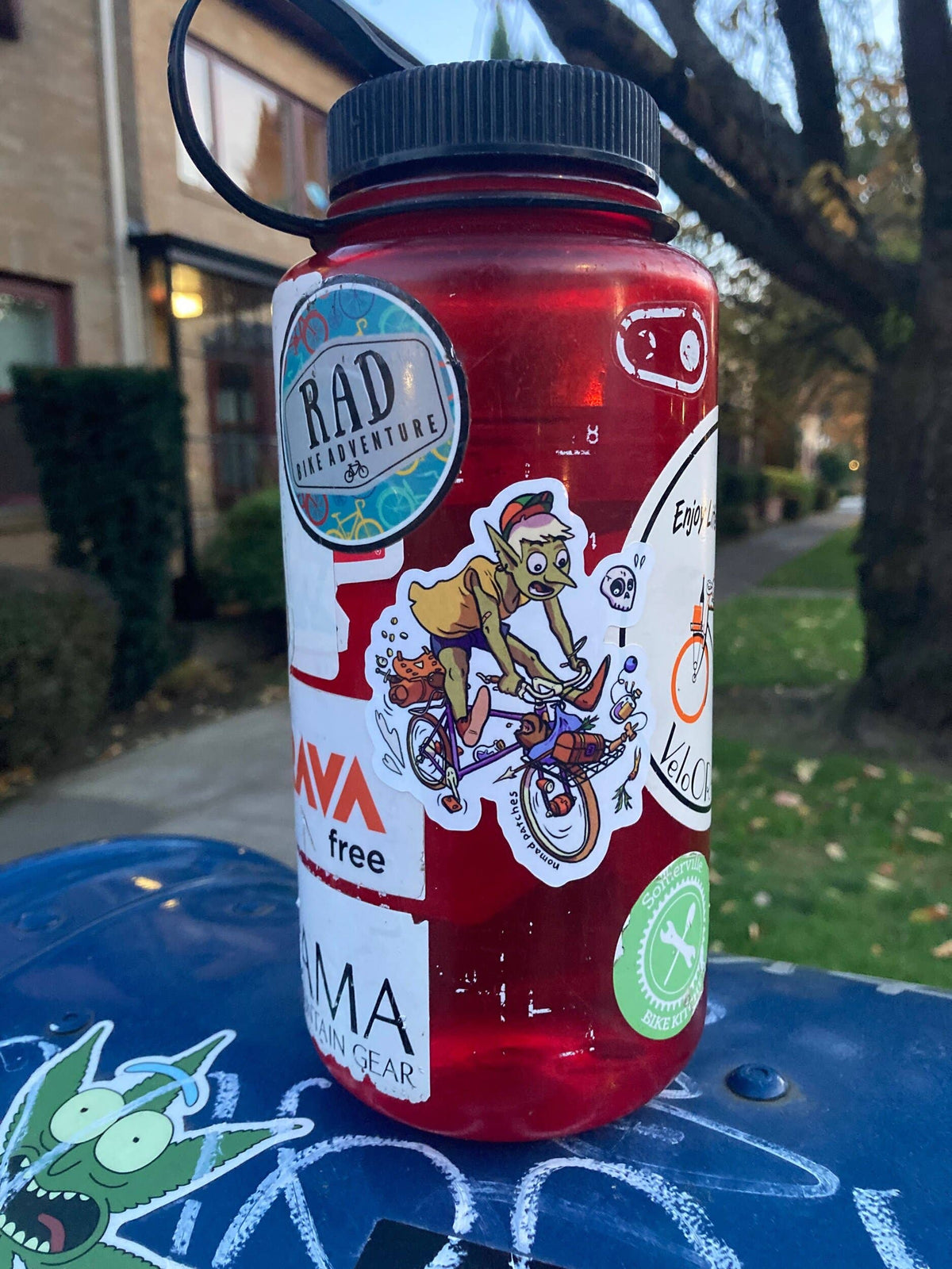 Nomad Patches - Goblin on a Bike Vinyl Sticker