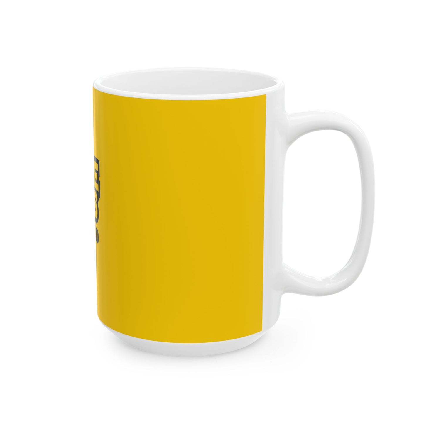 Bike Bus World Ceramic Mug — Yellow Logo Coffee Cup (11oz, 15oz)