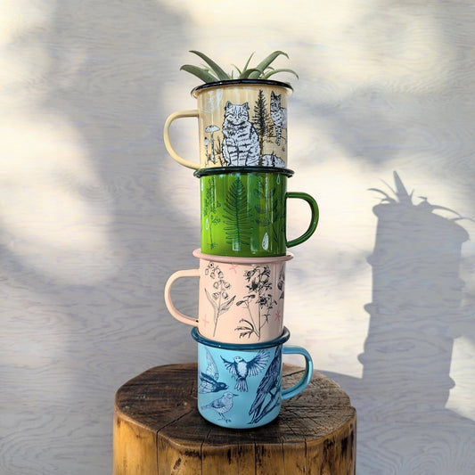 ilikesara | art + goods - Enamel mug | fatal florals
