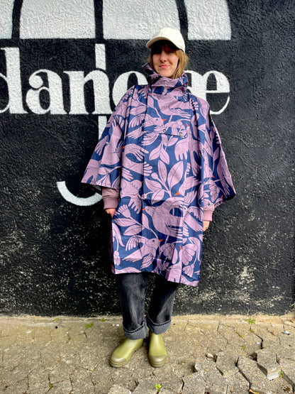 Danefae København - Danepackit Rain Poncho Dark Navy BIRDIEUP