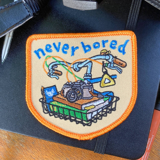 Nomad Patches - Never Bored Embroidered Patch