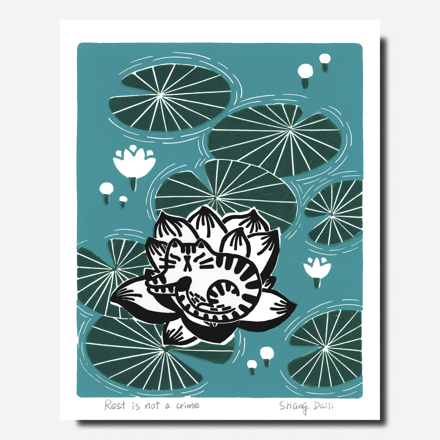 ShangDaili - Cat Art Print - Rest is Not a Crime
