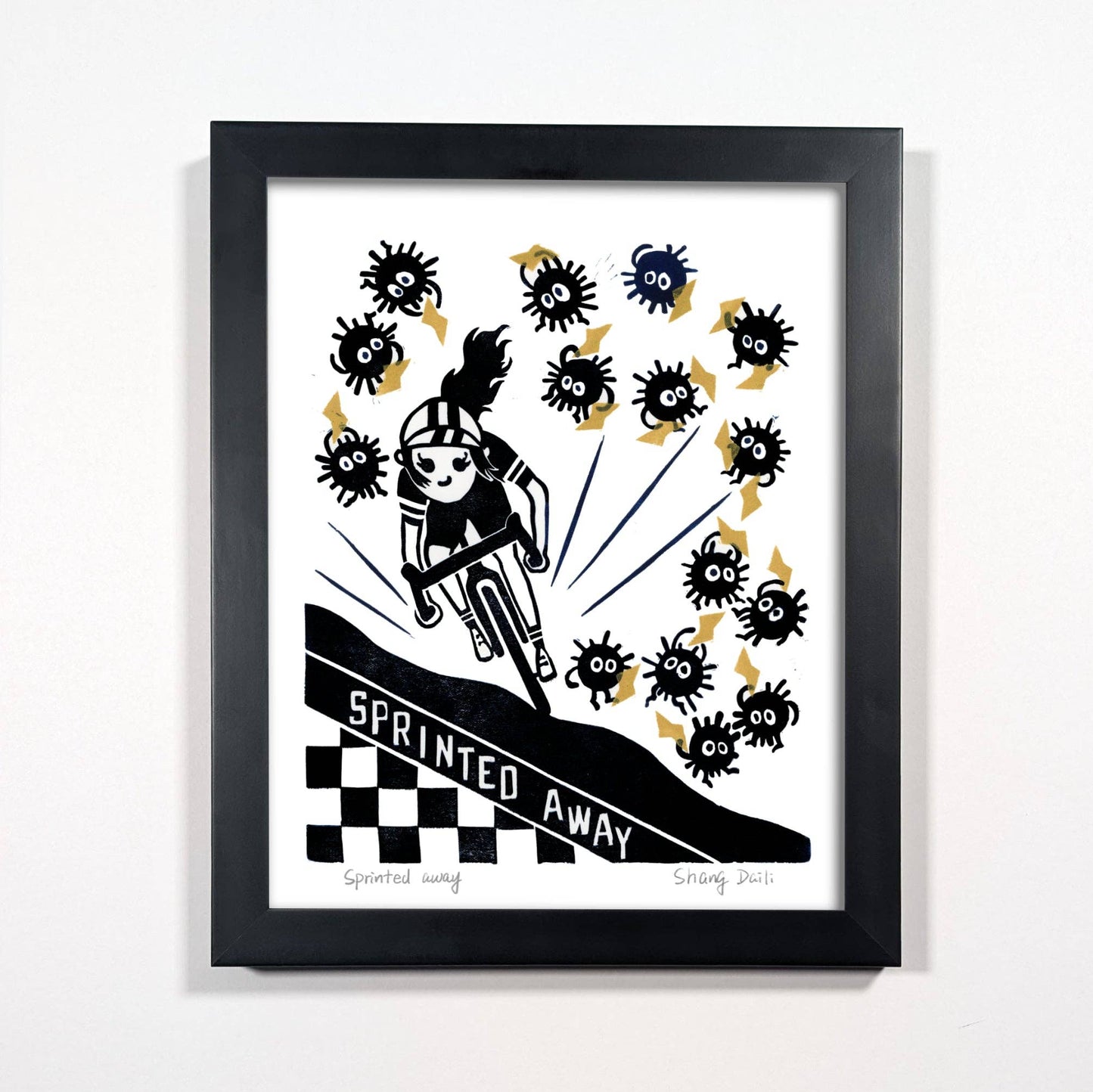 ShangDaili - Cycling Art Print - Sprinted Away
