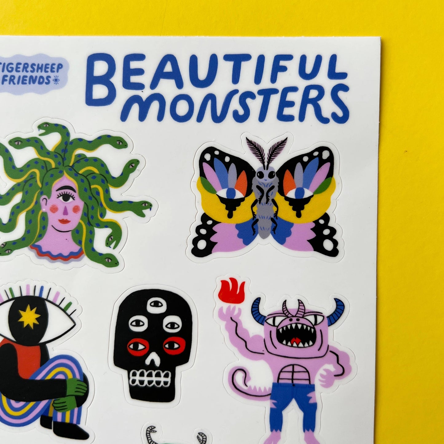 Tigersheep Friends - Vinyl Sticker Sheet: Beautiful Monsters