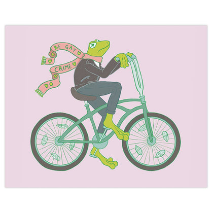 Bee's Knees Industries - Be Gay Do Crime Frog art print