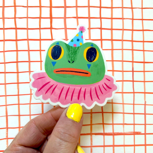 Tigersheep Friends - Vinyl Sticker: Clown Frog