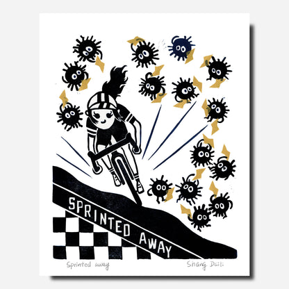 ShangDaili - Cycling Art Print - Sprinted Away