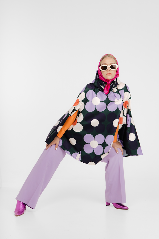 PLUVO - Flower Power PU Cape