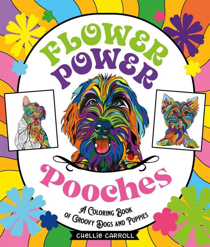 Microcosm Publishing & Distribution - Flower Power Pooches: A Coloring Book of Groovy Dogs