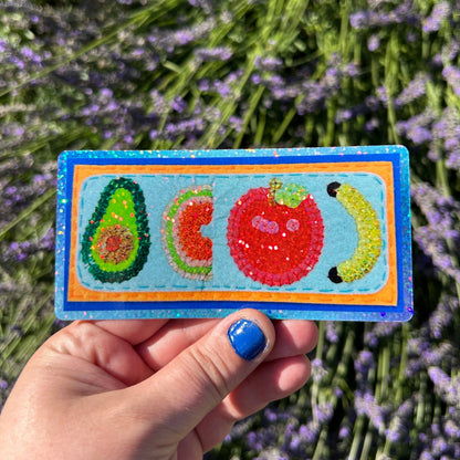 FRUITS ~ Sequin Patch Inspired Waterproof Holographic Sticker