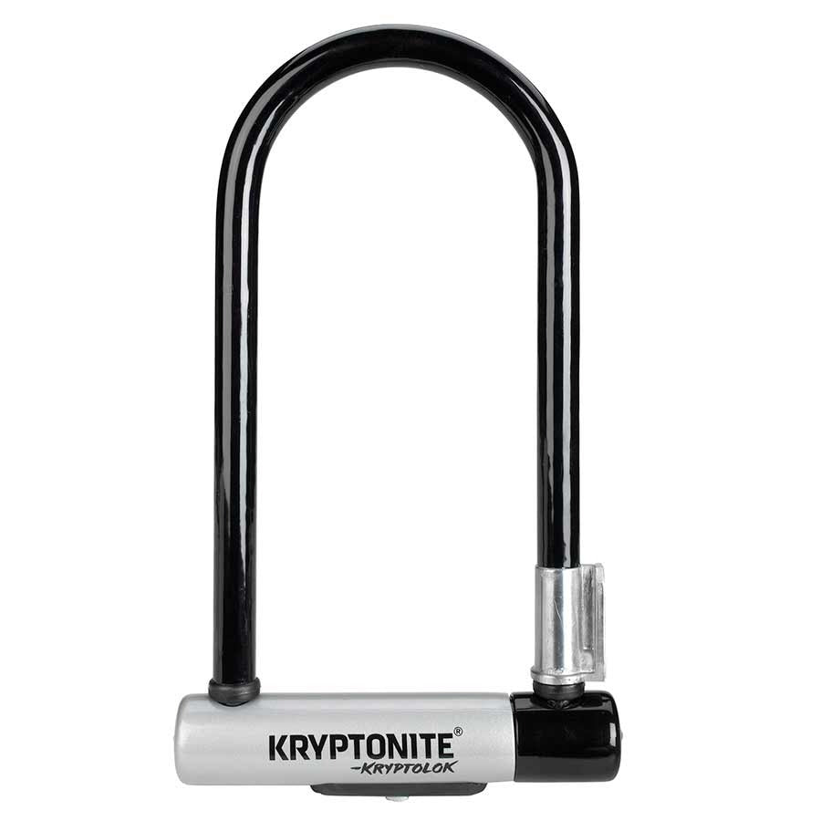Kryptonite KryptoLok U-Lock - 4 x 9", Keyed, Black, Includes 4' cable and bracket