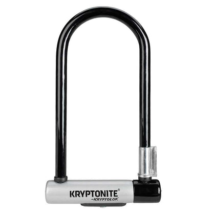 Kryptonite KryptoLok U-Lock - 4 x 9", Keyed, Black, Includes 4' cable and bracket