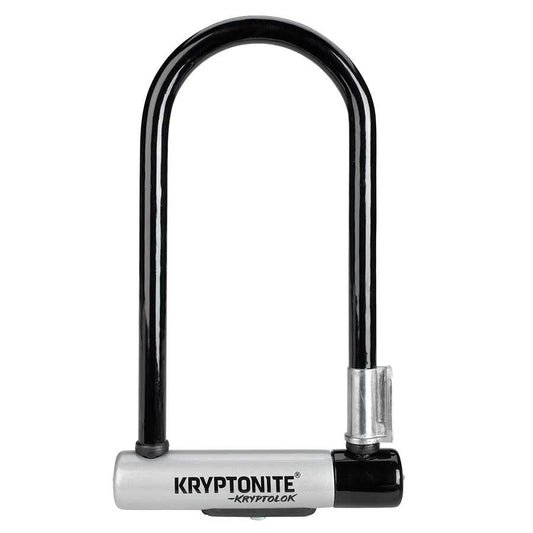 Kryptonite KryptoLok U-Lock - 4 x 9", Keyed, Black, Includes 4' cable and bracket
