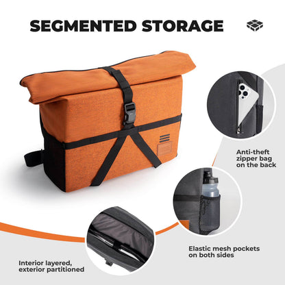 ROCKBROS - Folding Bike Handlebar Bag & Shoulder Bag - 8L