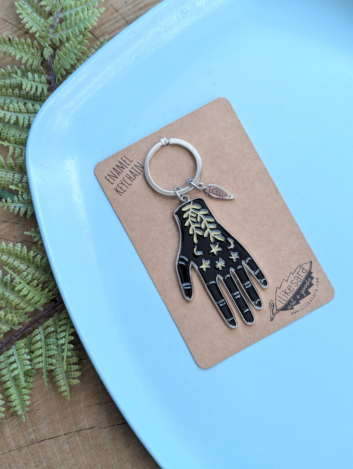 ilikesara | art + goods - Metal enamel keychain / bag charm | hand maker