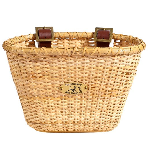 Nantucket Lightship Collection bike basket, oval, child sized, natural
