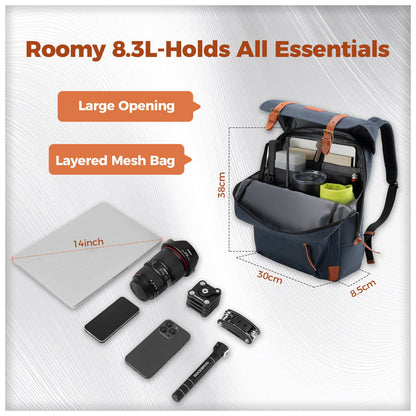ROCKBROS - Folding Bike Handlebar Bag Backpack - 8.3L