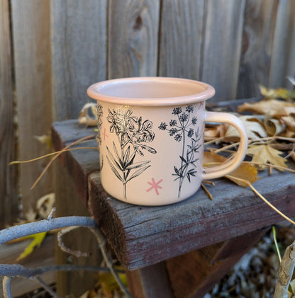 ilikesara | art + goods - Enamel mug | fatal florals