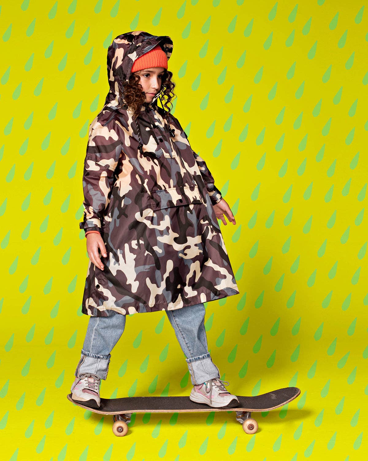 Rainkiss Kids Rain Poncho Jungle Camo
