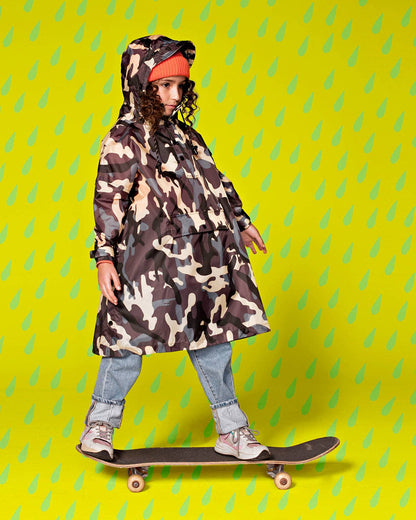 Rainkiss Kids Rain Poncho Jungle Camo