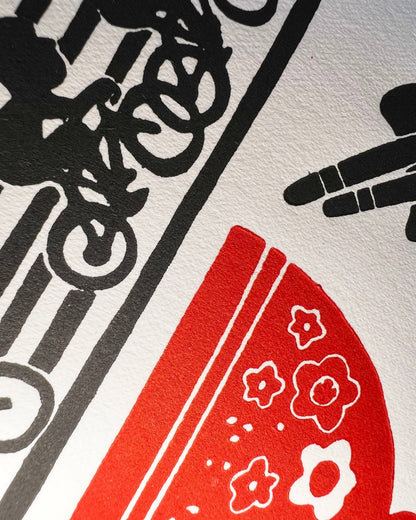 ShangDaili - Cycling Art Print - Ride to Ramen