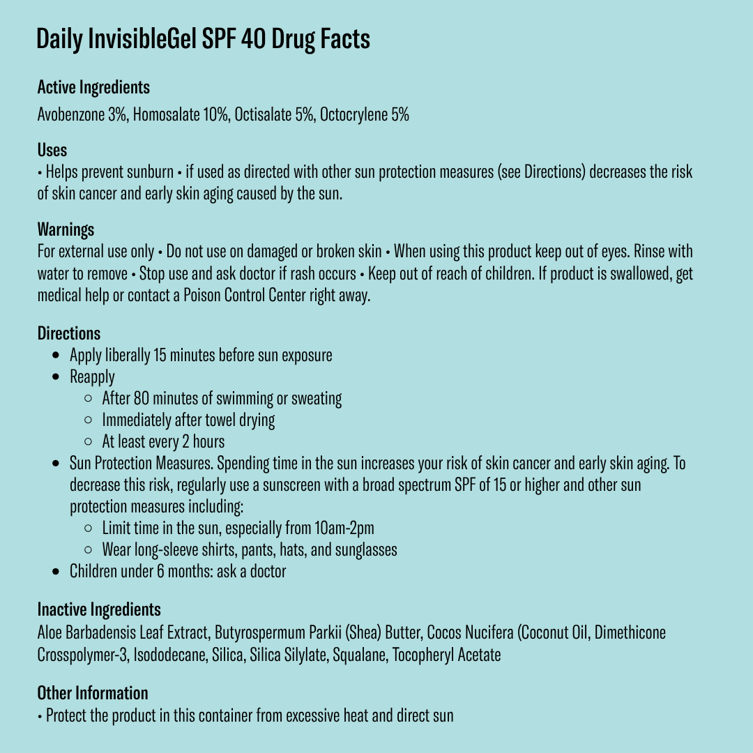 Bask Sunscreen - Bask SPF 40 Daily Invisible Gel Face Sunscreen