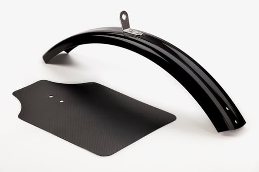 Brompton Fender Blade and Flap Front Black - QMGBL-F-BK