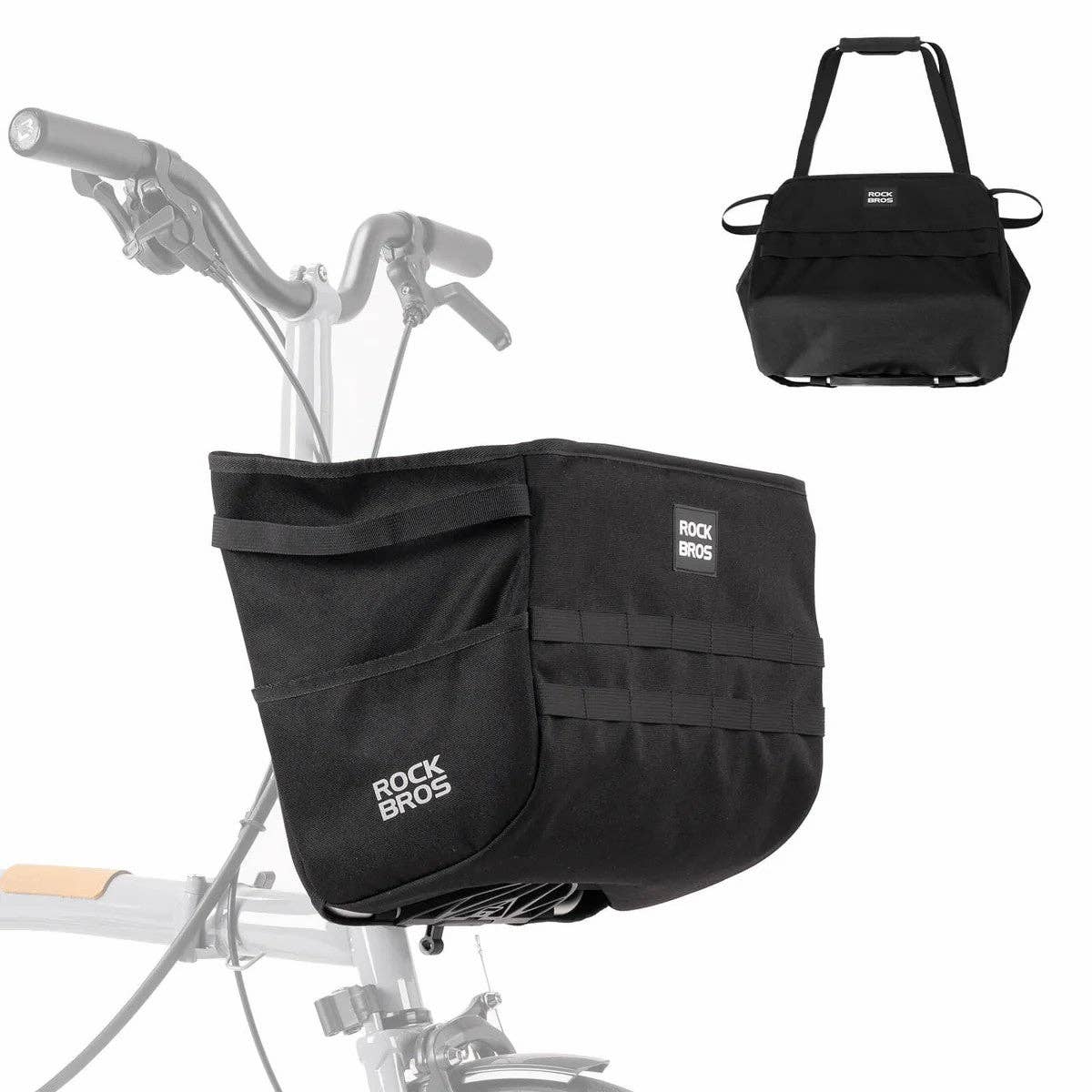 ROCKBROS - Folding Bike Handlebar Bag Basket Bag - 16L