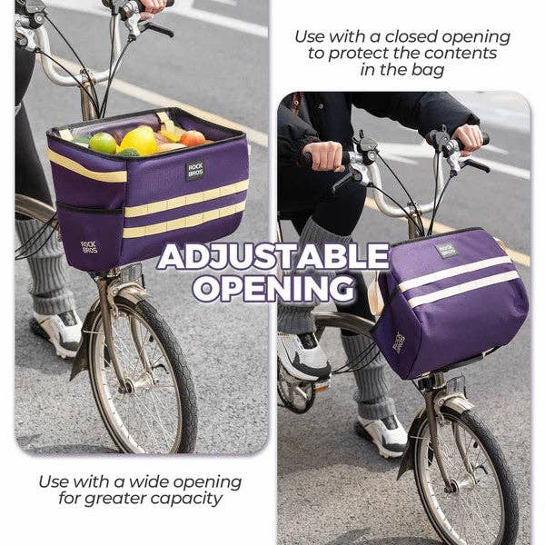 ROCKBROS - Folding Bike Handlebar Bag Basket Bag - 16L