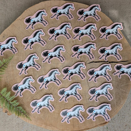 ilikesara | art + goods - Sticker | pink star horse - waterproof uv-resistant vinyl Western pony decal