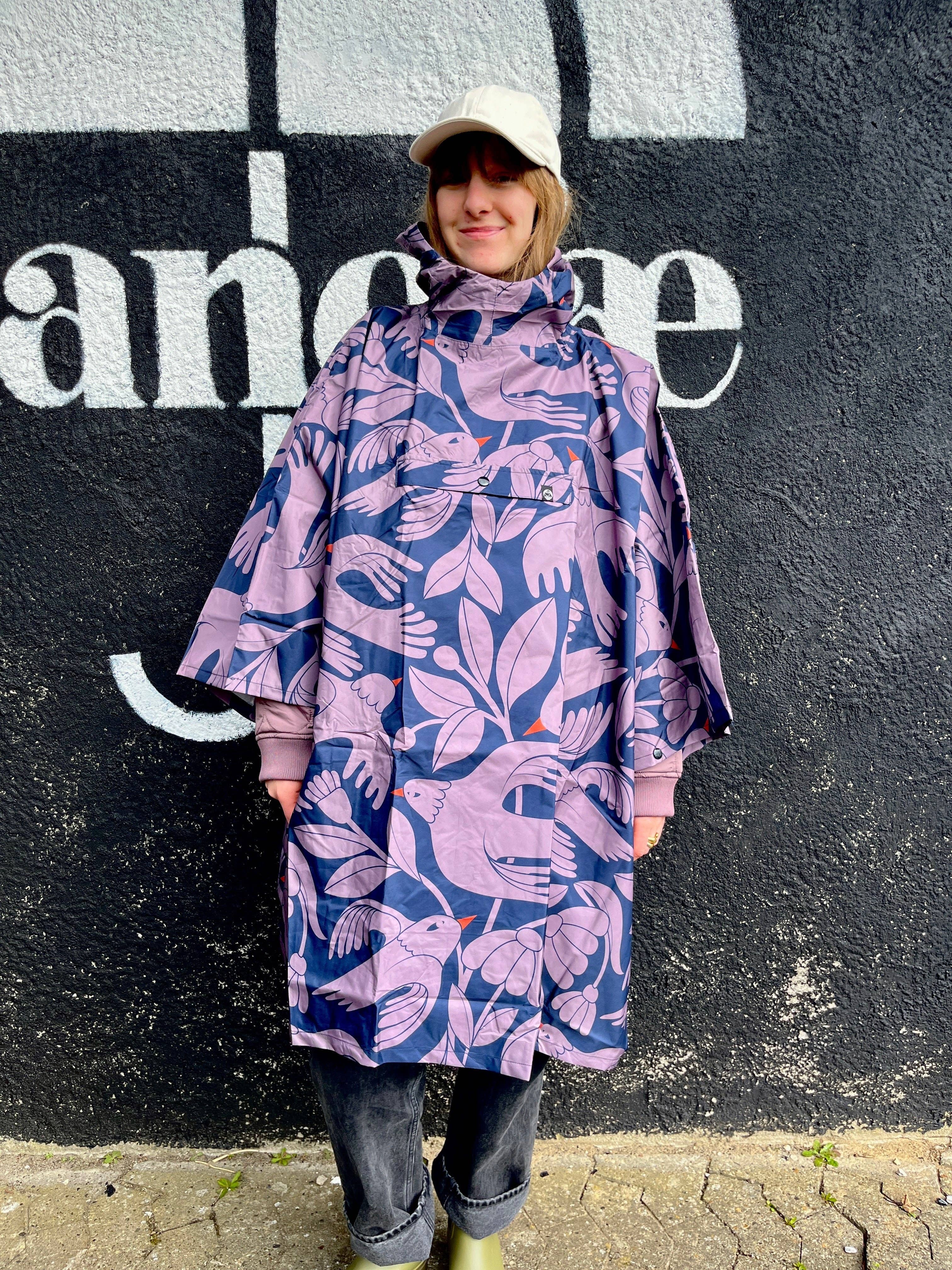 Danefae København - Danepackit Rain Poncho Dark Navy BIRDIEUP