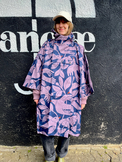 Danefae København - Danepackit Rain Poncho Dark Navy BIRDIEUP