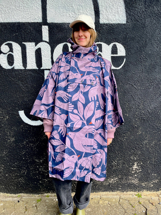 Danefae København - Danepackit Rain Poncho Dark Navy BIRDIEUP