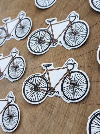 ilikesara | art + goods - Sticker | road bike - waterproof uv-resistant vinyl bicycle decal