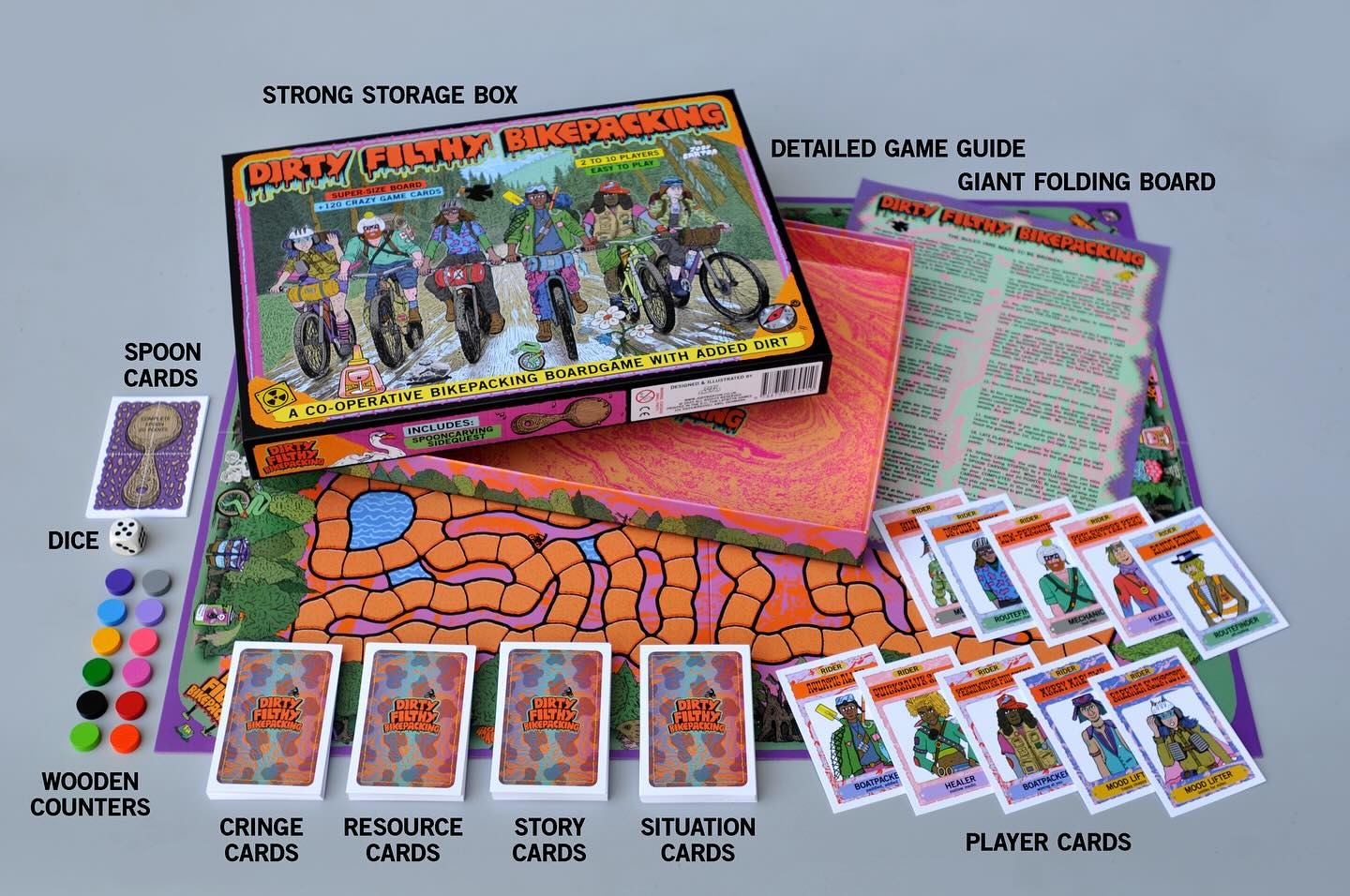 Dirty Filthy Bikepacking Board Game By Jody Barton
