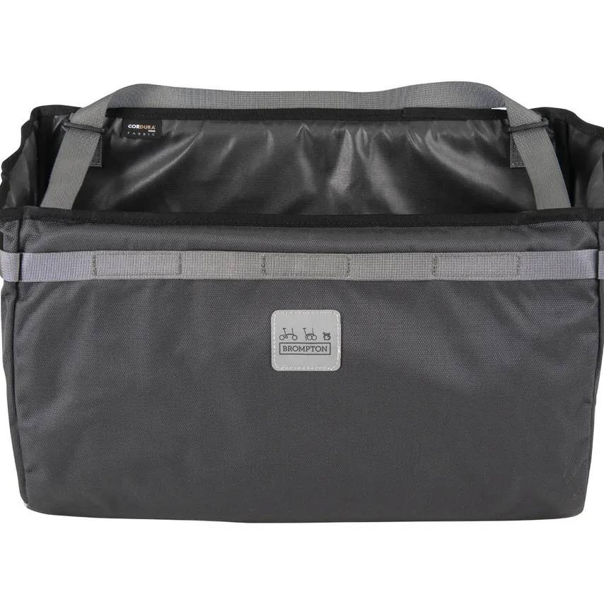 Brompton Borough Basket Bag, Grey – Clever Cycles | Bikes & Ebikes