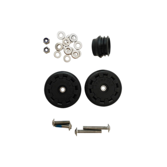 Brompton EZ Eazy Wheel Rollers With Fittings for Version L, R, or E Pair - QEZWSET-LE
