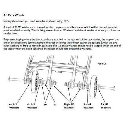 Brompton EZ Eazy Wheel Rollers With Fittings for Version L, R, or E Pair - QEZWSET-LE