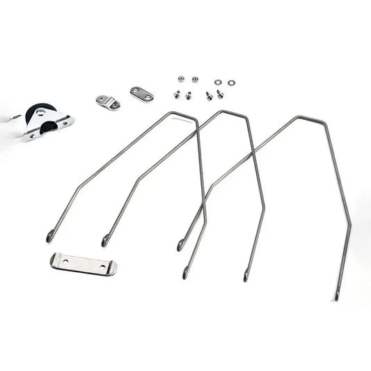 Brompton Fender stay set includes roller and fittings rear for Version L Steel - QMGSRSET
