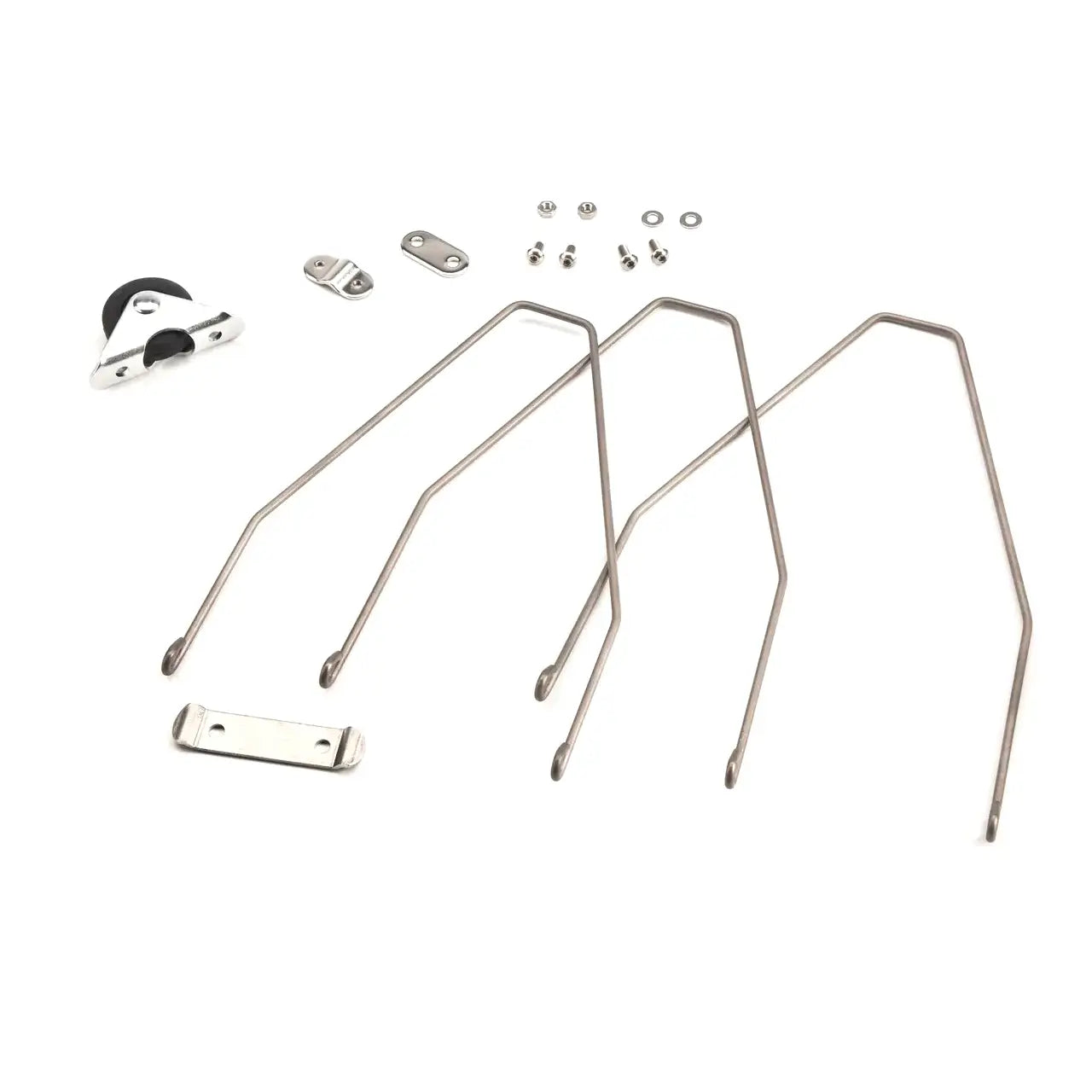 Brompton Fender Stay Set Includes Roller and Fittings Rear for Version L Titanium - QMGSRSET-TI