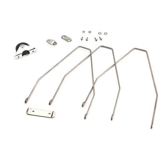 Brompton Fender Stay Set Includes Roller and Fittings Rear for Version L Titanium - QMGSRSET-TI